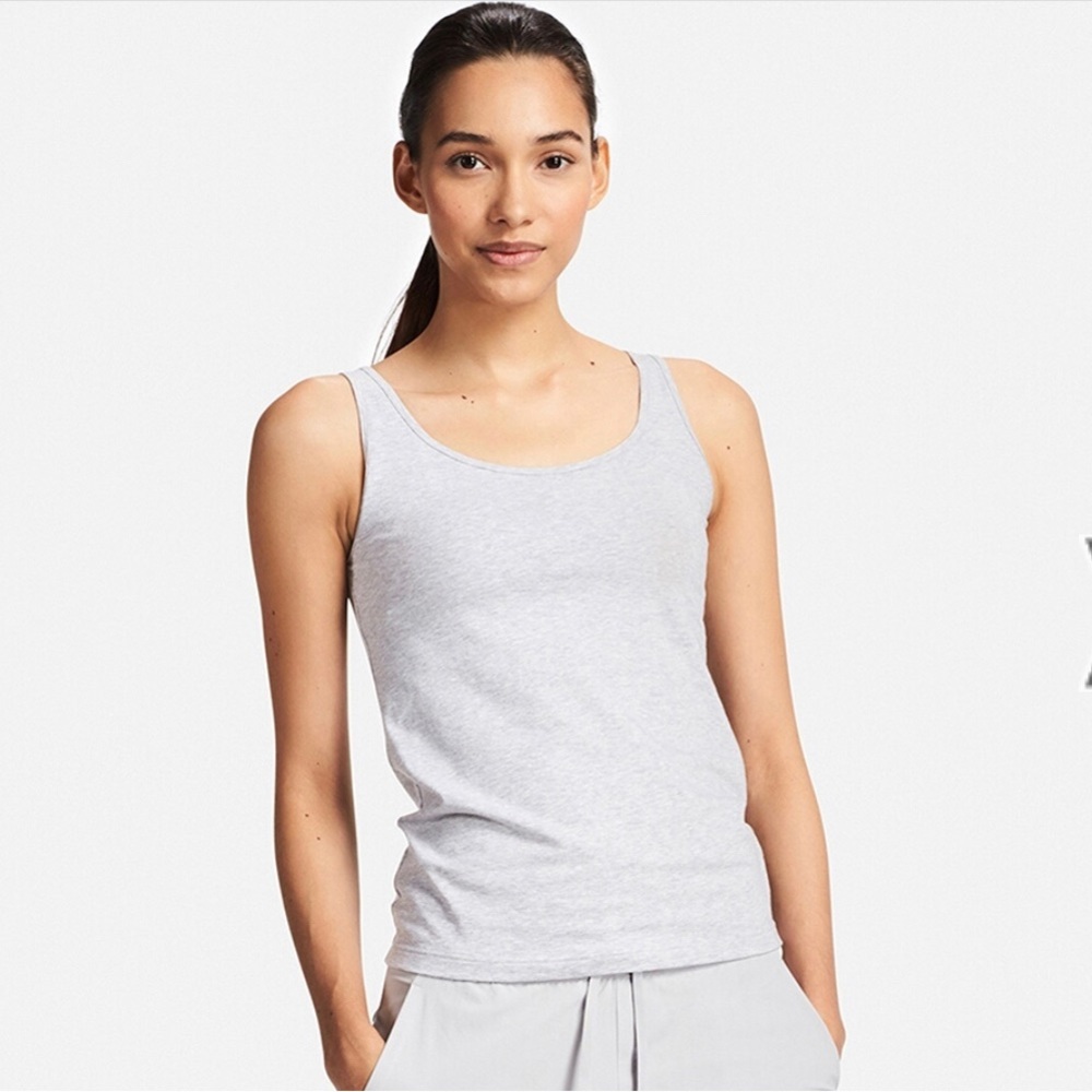 Uniqlo built-in bra cotton tank